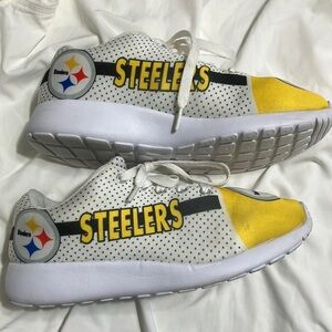 Woman’s Pittsburgh Steelers Sneaker White and Yellow